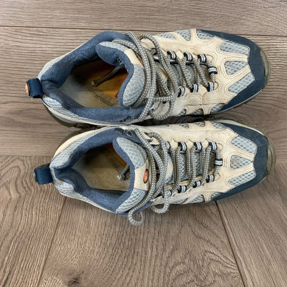Merrell Womens Athletic Shoes Beige Gray Mesa Low Top Leather Lace Up 7M - Picture 6 of 9